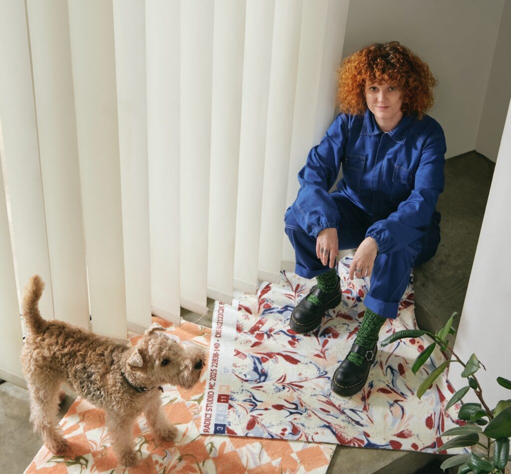 Confalioneri with dog and Chroma swatches