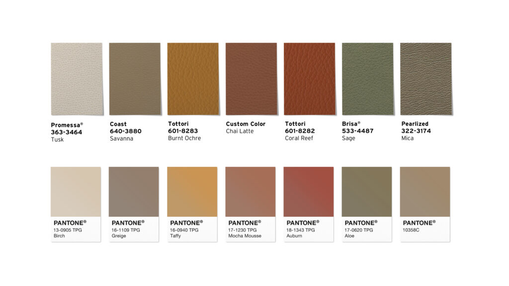 Simple Pleasures palette by Ultrafabrics x Pantone