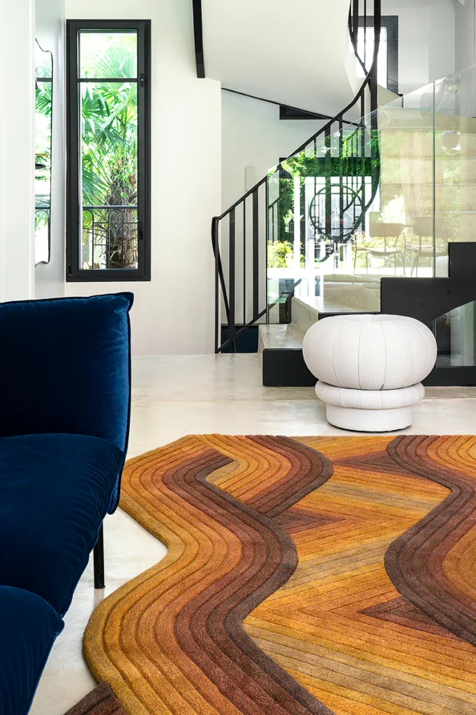 Flow Ochre area rug