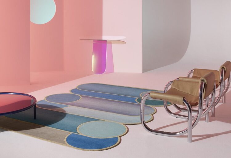 Products by Patricia Urquiola including Rotazioni Rug and Shimmer Table