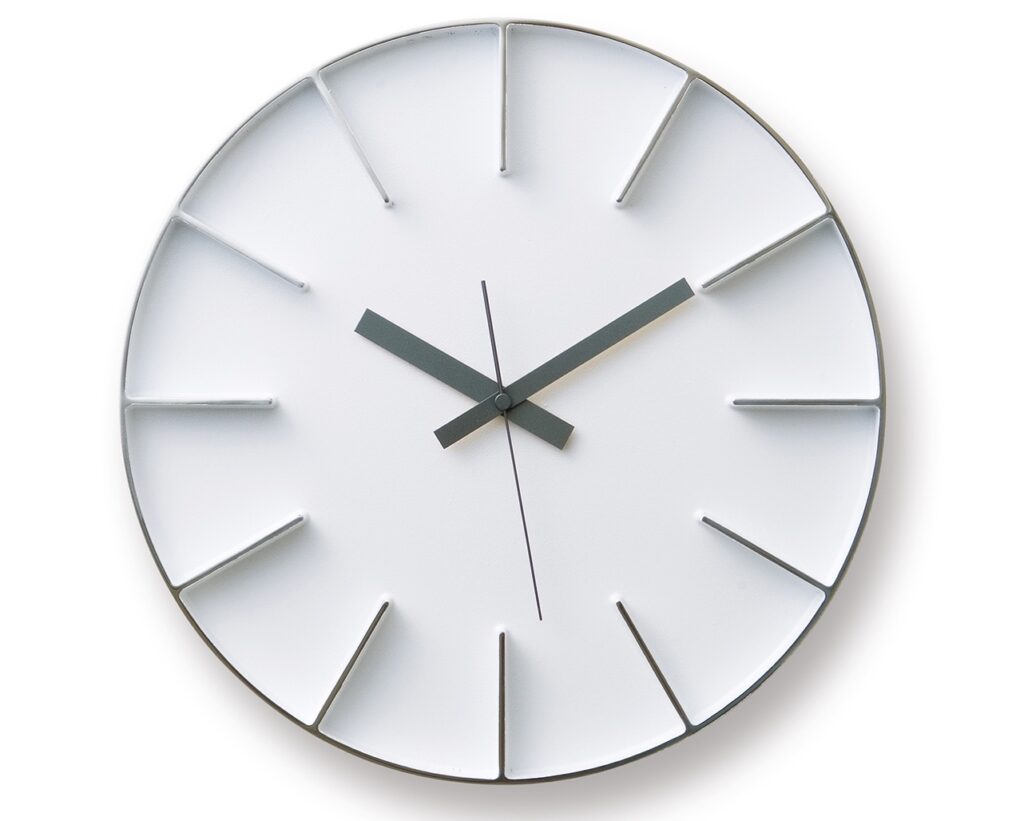 White Edge wall clock