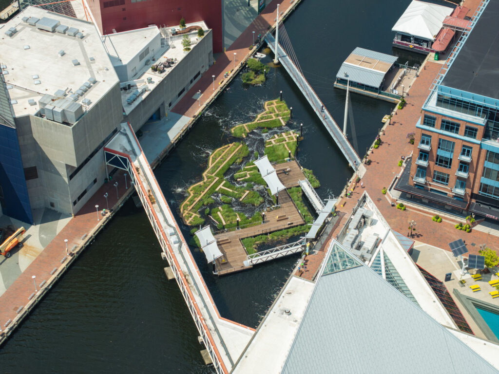 Aerial view of project