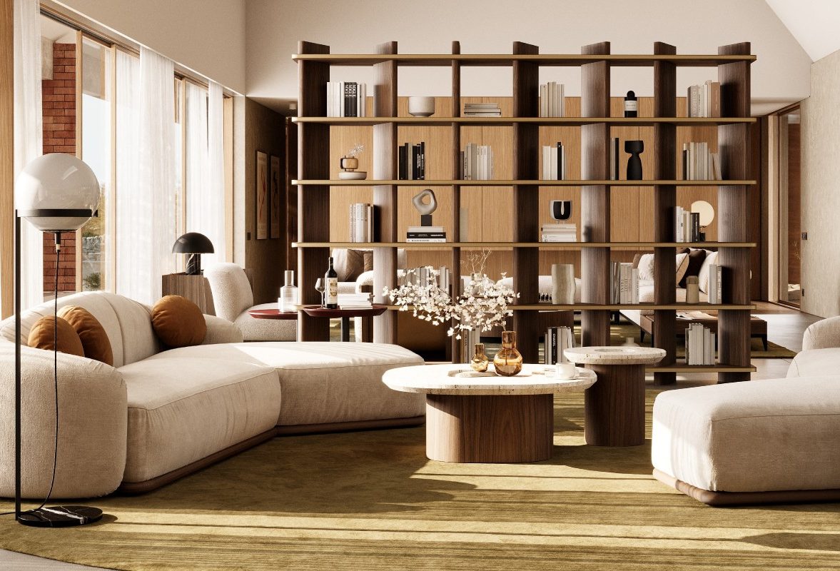 Mandela Bookshelf in living room