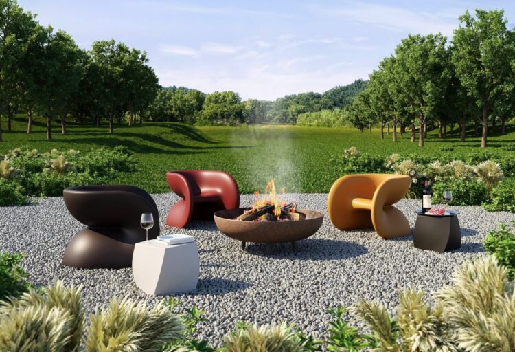 Heller Fortune Chairs outside
