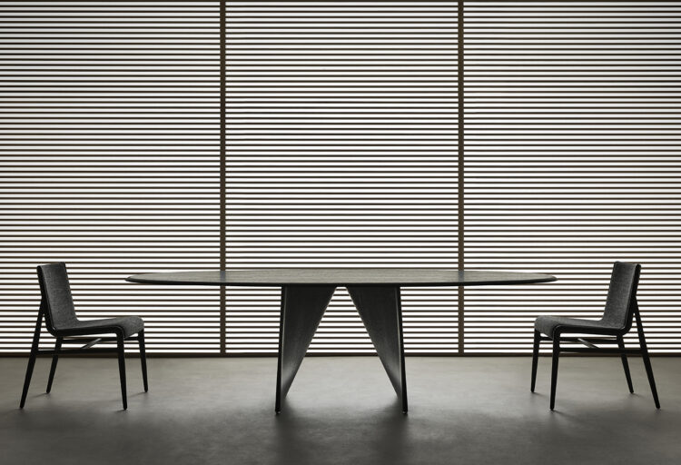Lambda with screen backdrop and chairs