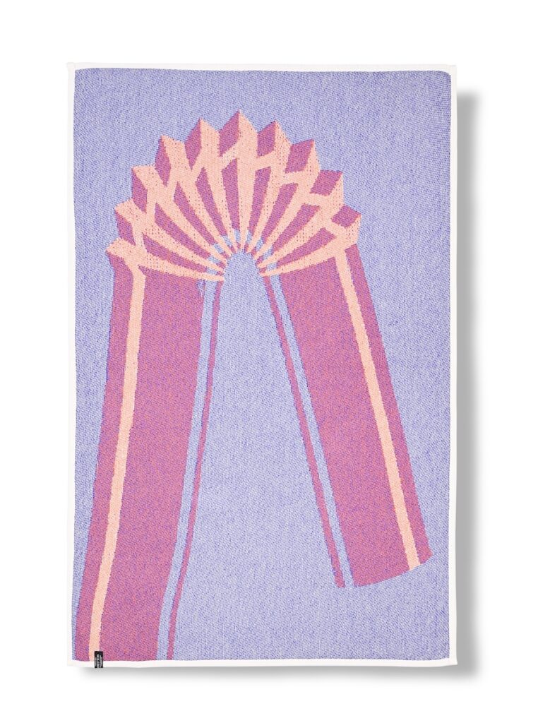 Detail of top part of straw in vibrant color scheme