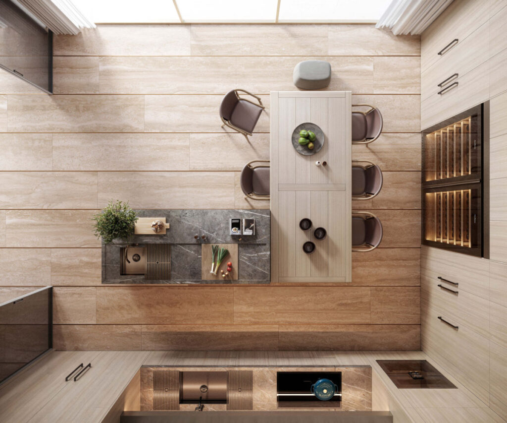 1428 Brickell kitchen view from above