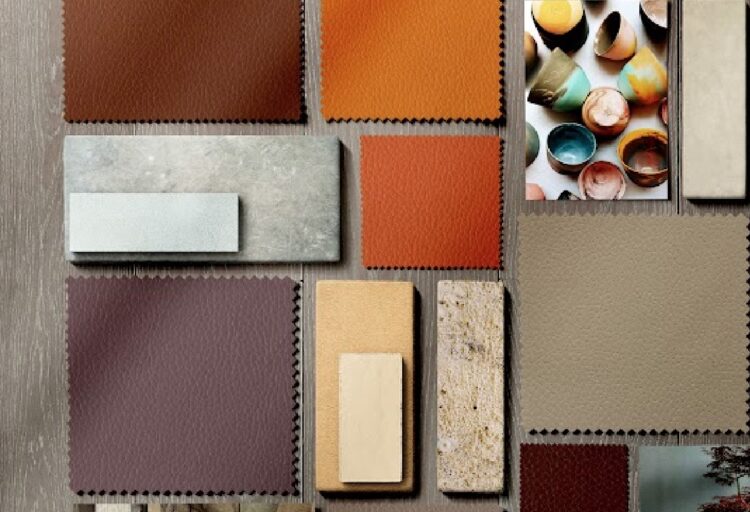 Tottori moodboard oranges, purples, browns