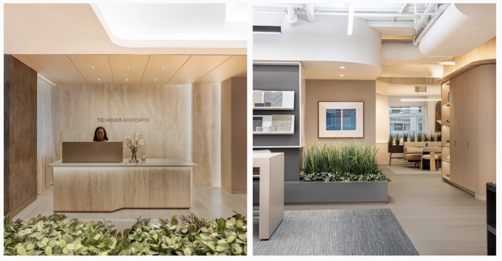 Ted Moudis Associates photography featuring Bjelin click flooring in office at Chrysler Building
