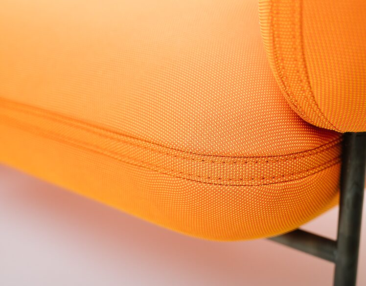 Detail orange fabric