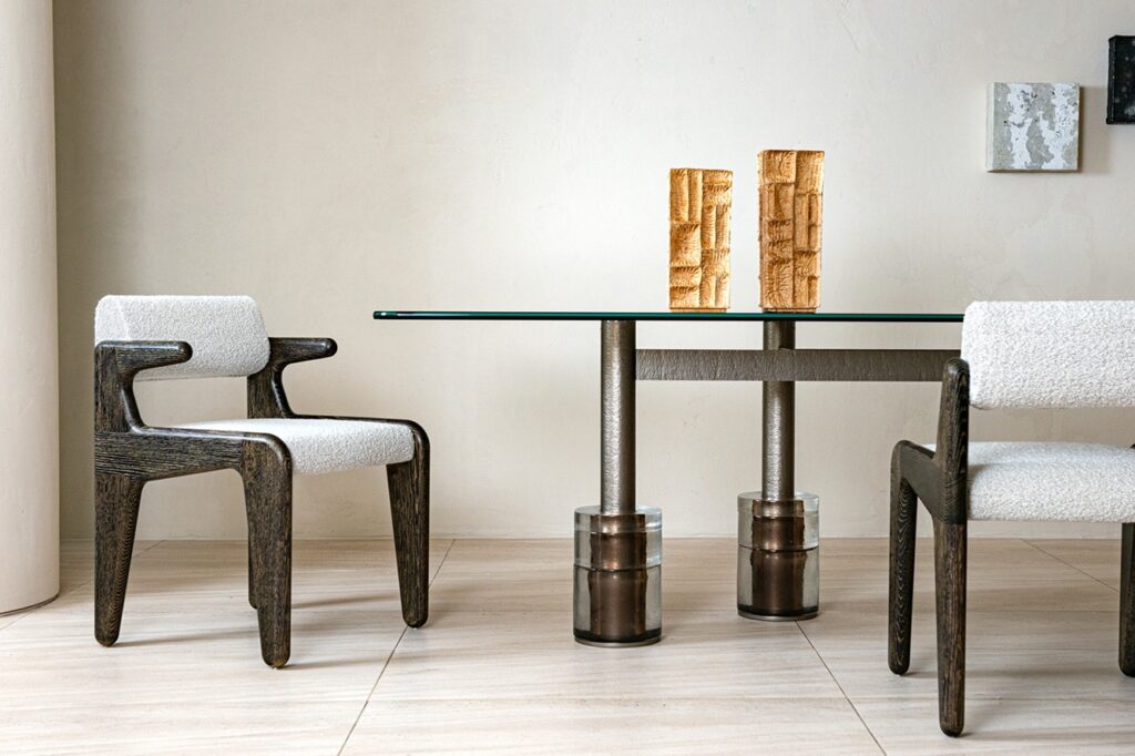 Glass Dining with Weightless Drama