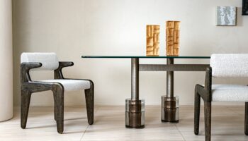 Glass Dining with Weightless Drama Glass Dining with Weightless Drama