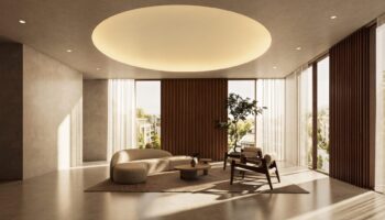 Cove Lighting That Curves, Then Disappears